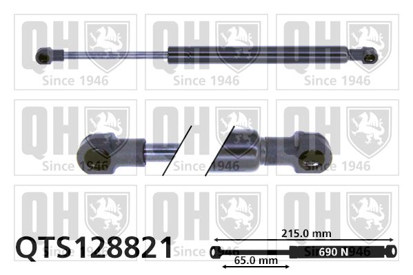 QUINTON HAZELL dujinė spyruoklė, bagažinė QTS128821